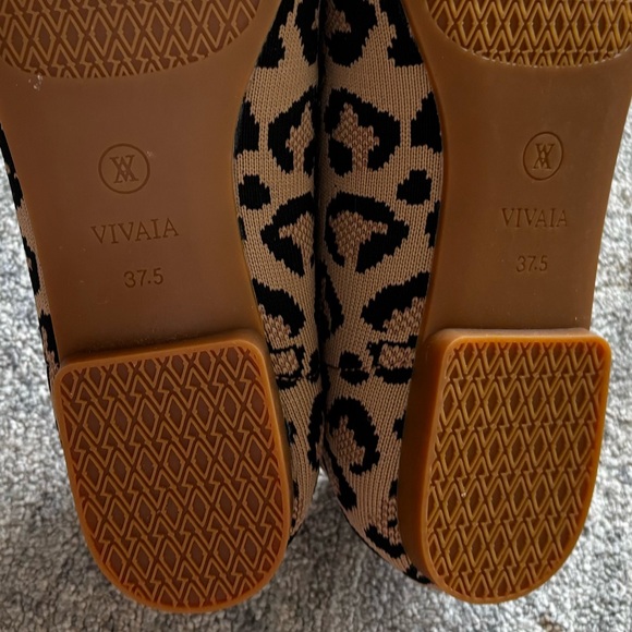 VIVAIA Leopard Print Flats Size 37.5/6.5 Trendy Comfy Casual Effortless Chic - Picture 6 of 7